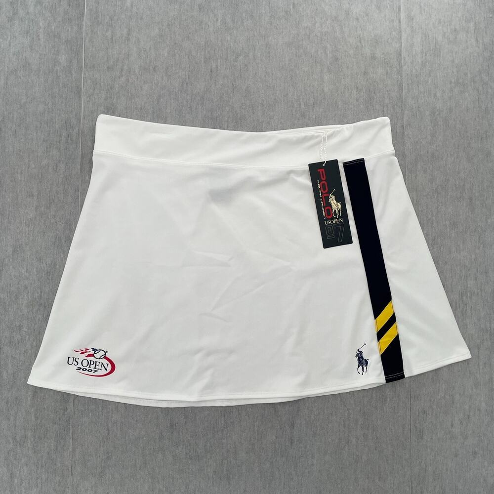 Polo Ralph Lauren Skirt Womens Extra Large White US Open 2007 Tennis Pony Ladies